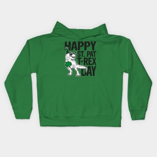 Happy St Pat Trex Day Kids Hoodie